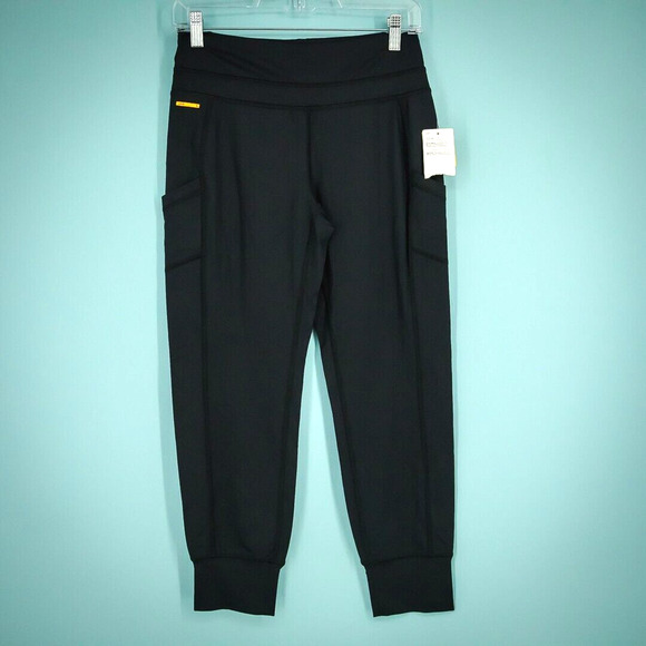 Lolë Pants - Lole Size XS Black Sojourn Pull On Stretch Waist Tapered Crop Jogger Pants NEW